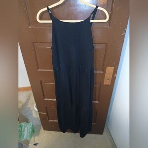NWT Keren Hart Black Adjustable Straps Lined Maxi Dress M
